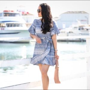 EXPRESS Linen Chambray Dress